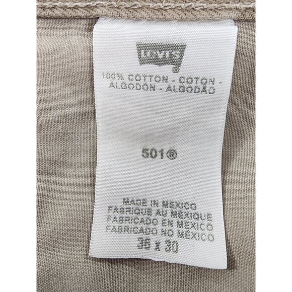 Vintage Levi's 501 XX Button Fly Denim Jeans Size W36 L30 Tan Straight Cotton - Picture 9 of 15
